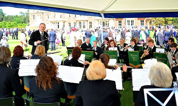 Conducting Hunstanton Concert Band at Sandringham, Queen's Diamond Jubilee Garden Party. Chris Gutteridge, Hunstanton Concert Band at Sandringham