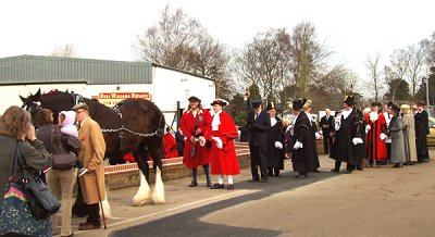 Forming up the procession