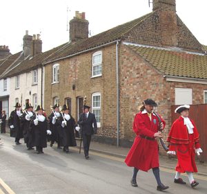 Leading the procession